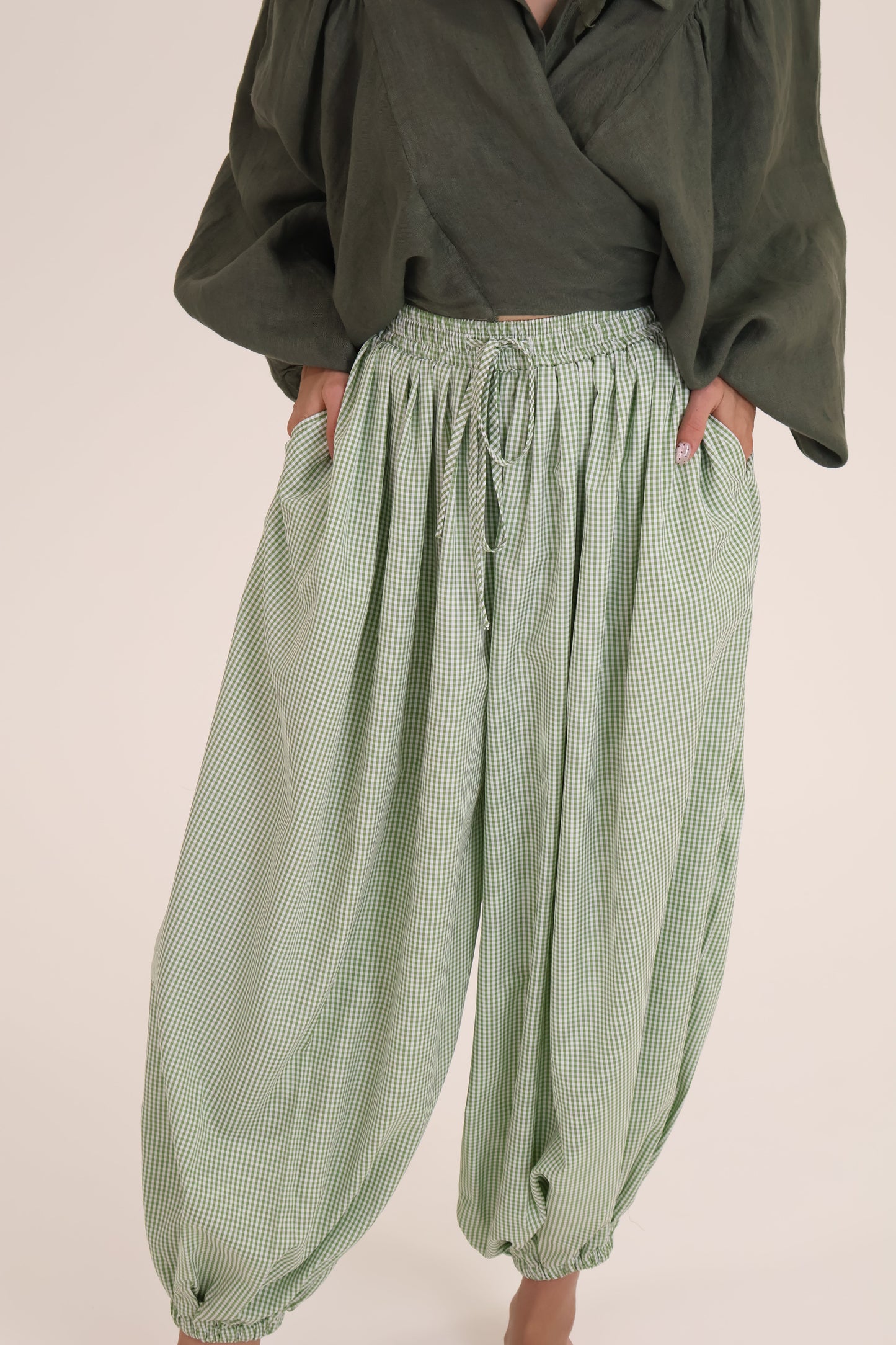 PANTALON CUADROS verde