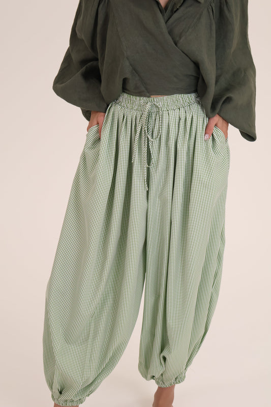 PANTALON CUADROS verde