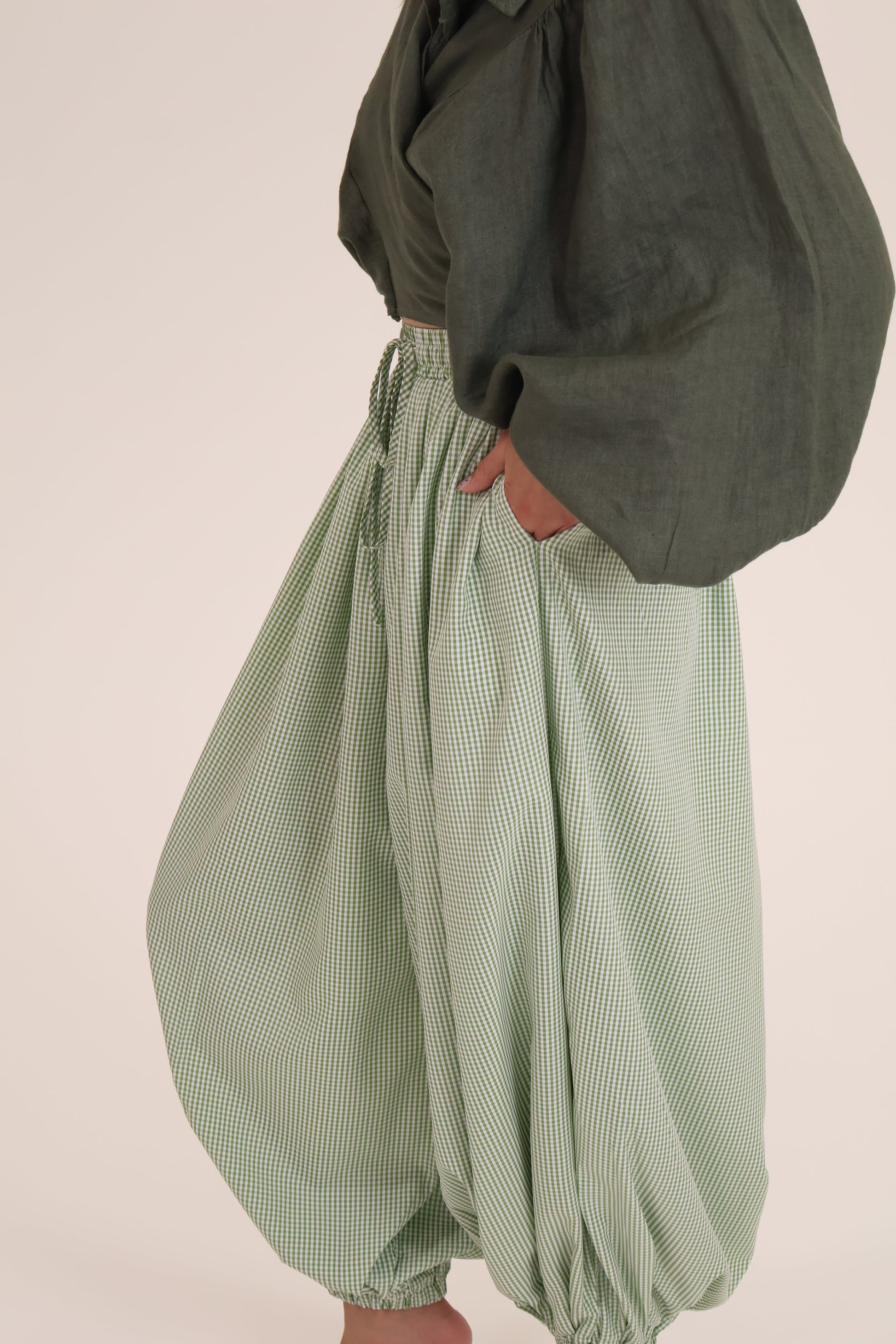 PANTALON CUADROS verde