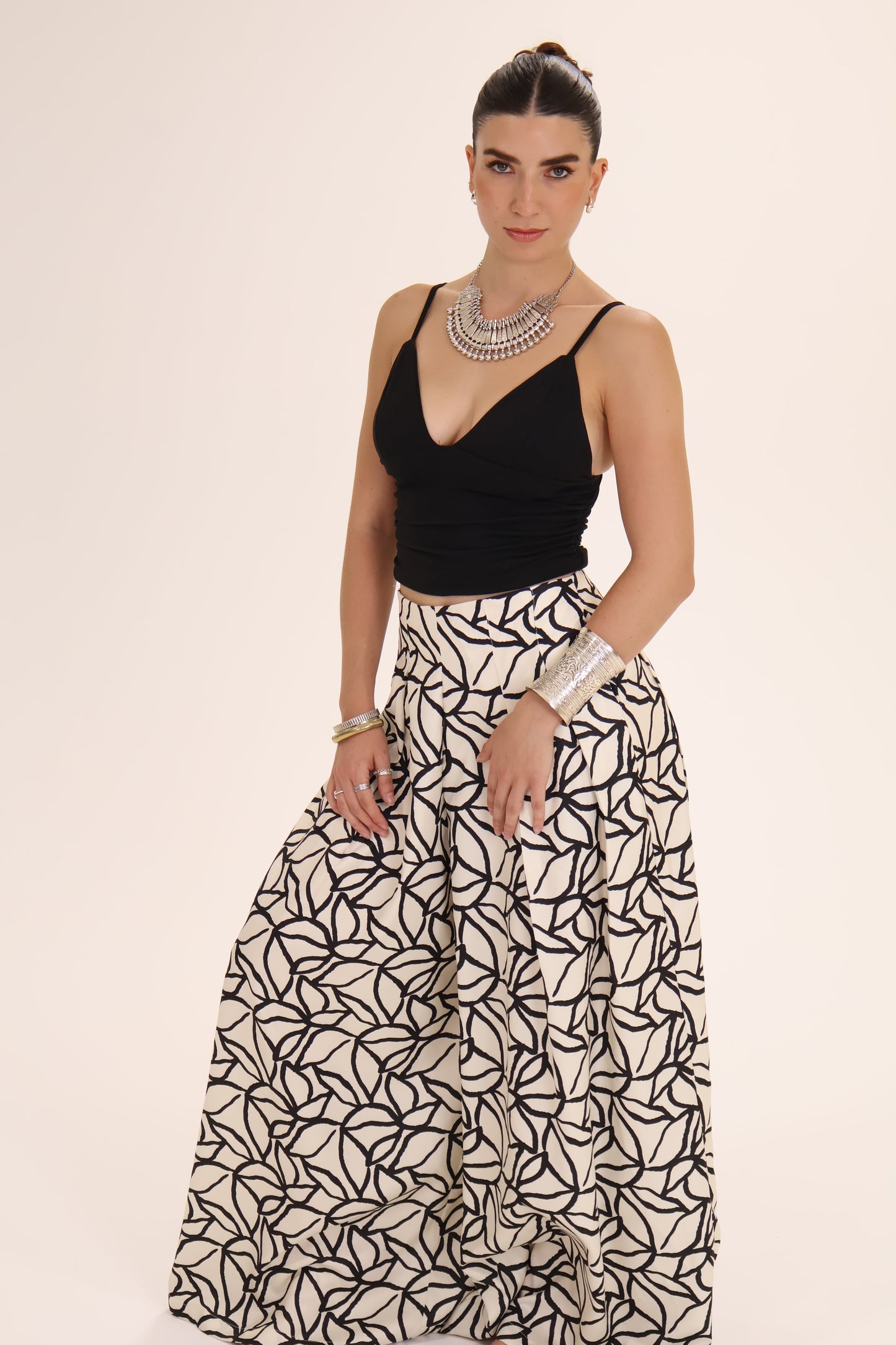 PANTALON ESTAMPADO HOJAS