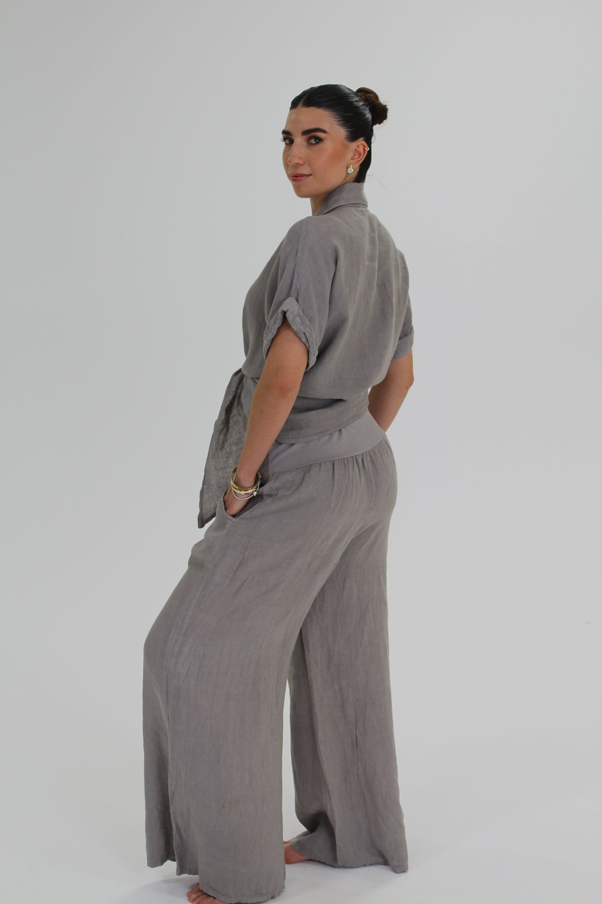 PANTALON RESORTE gris