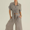 PANTALON RESORTE gris