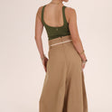 PANTALON TRENZA POMPON beige