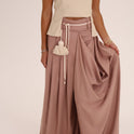 PANTALON TRENZA POMPON rosa