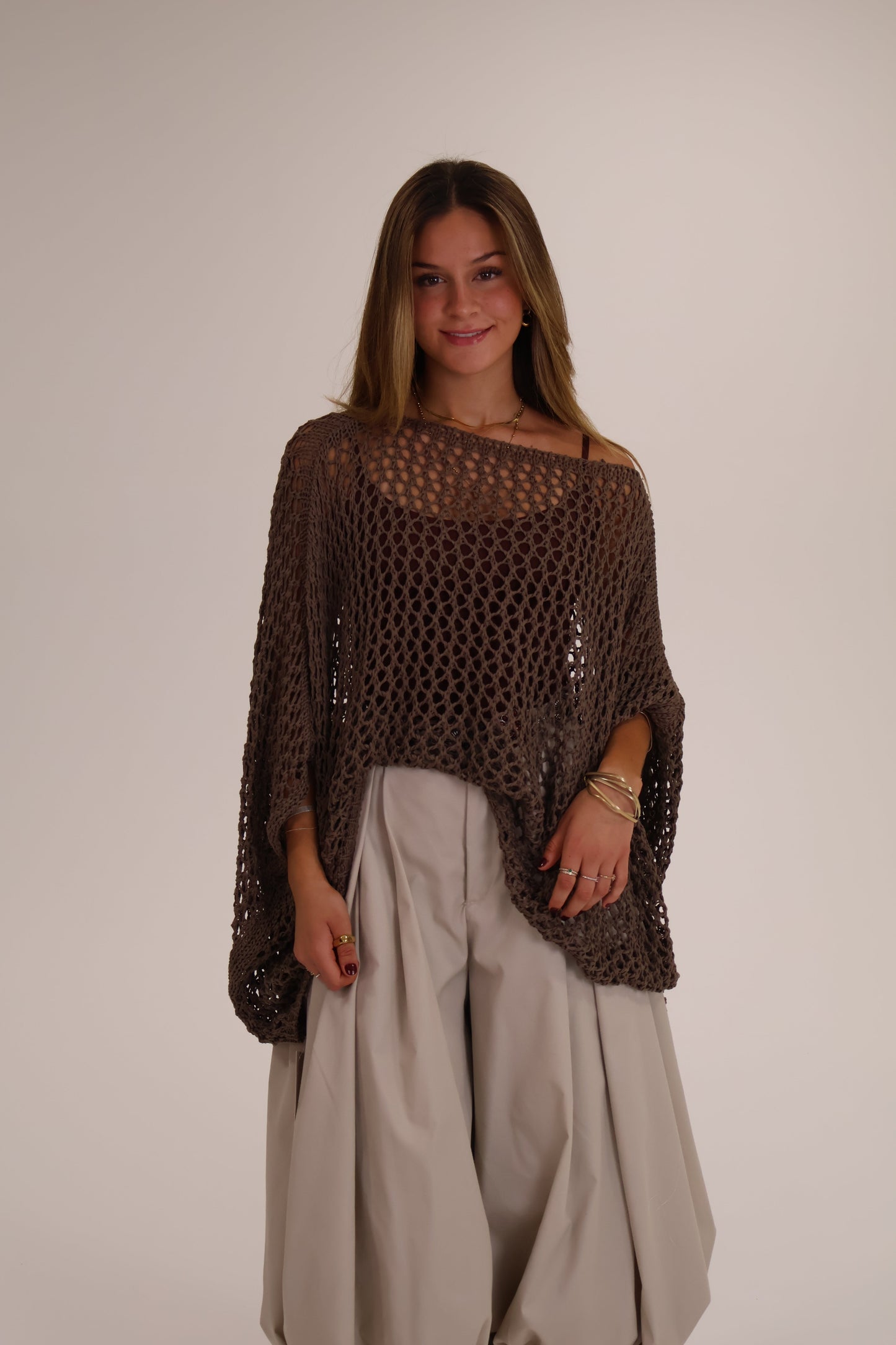 PONCHO LARGO PUNTO cafe