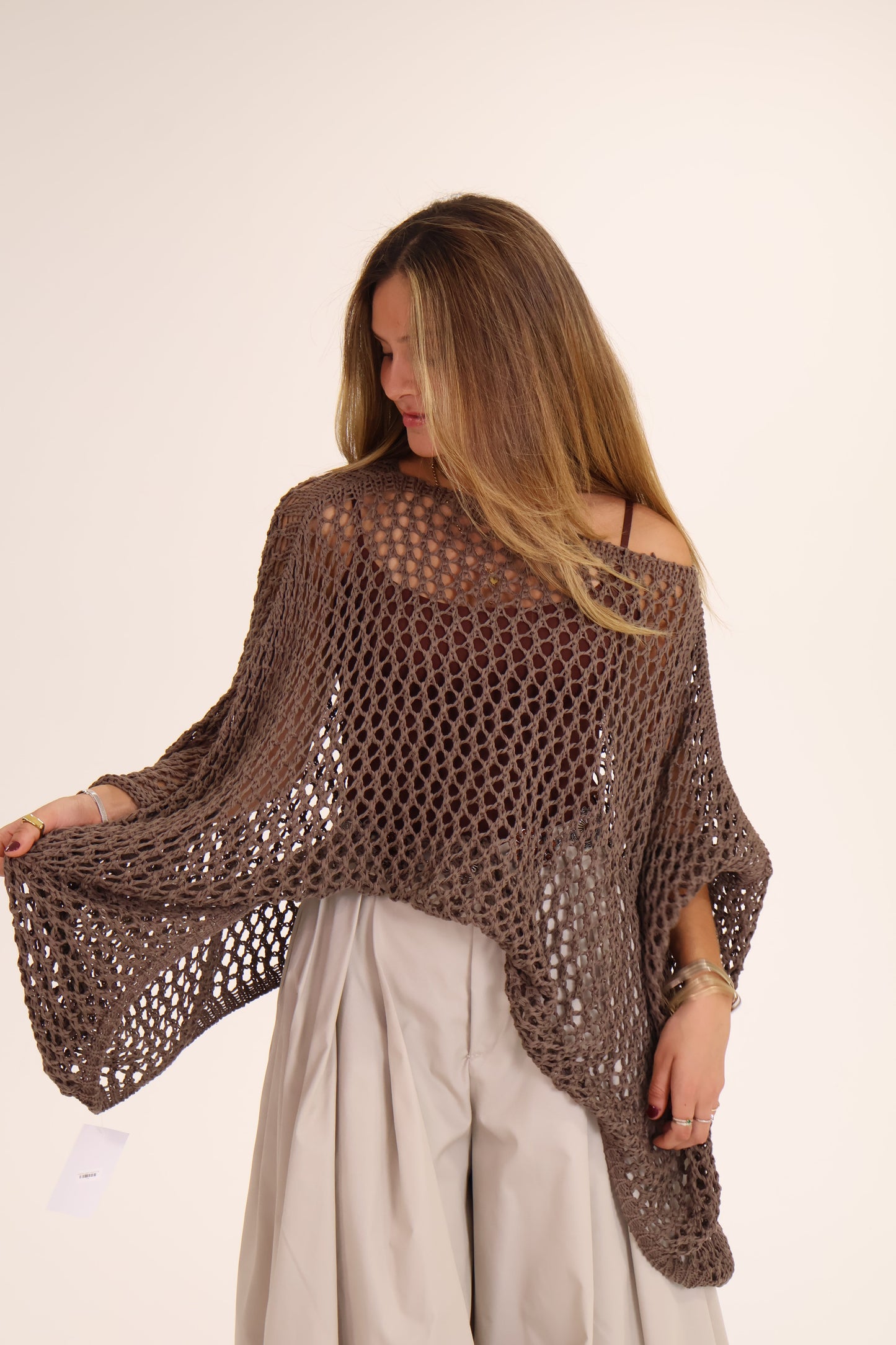 PONCHO LARGO PUNTO cafe