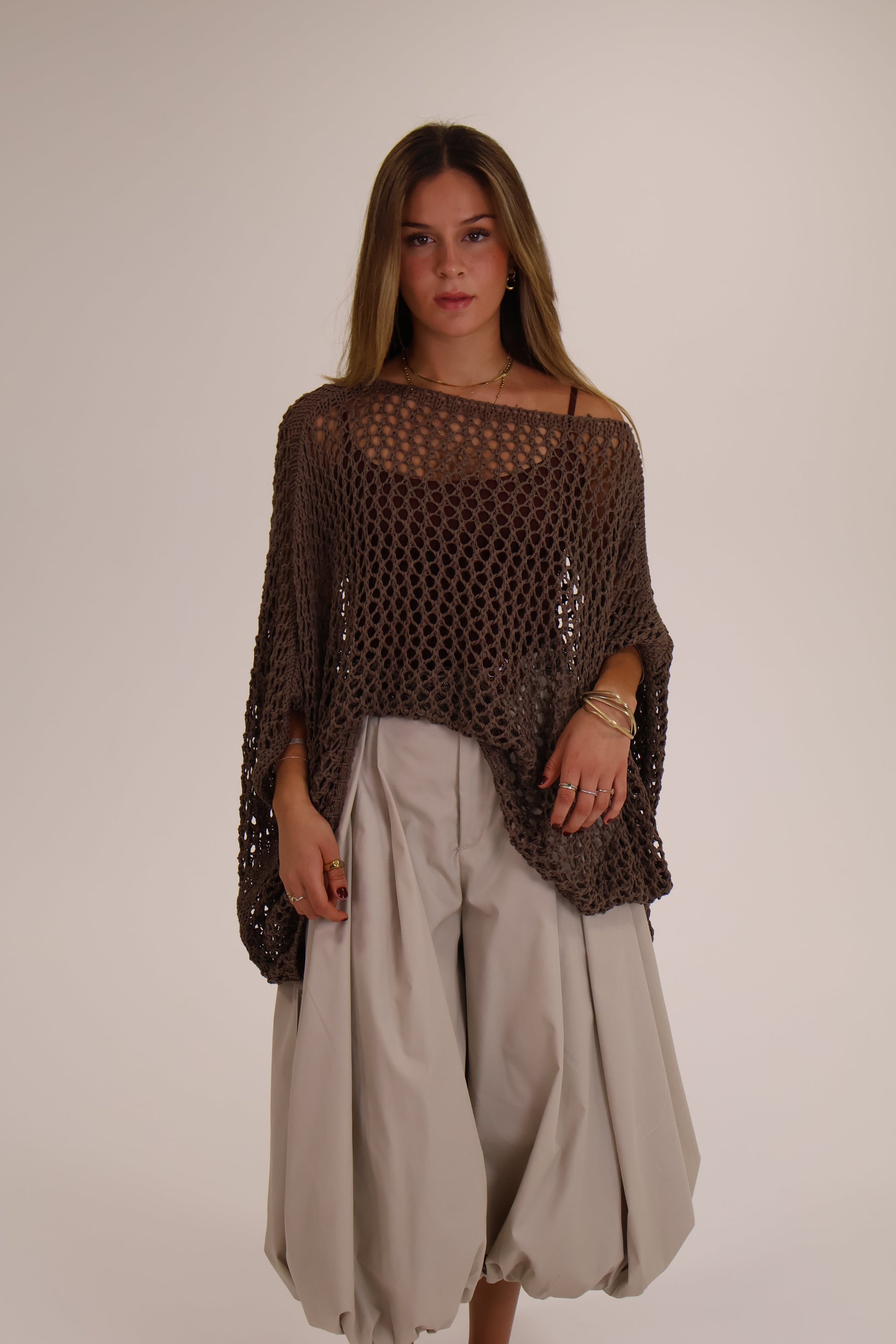 PONCHO LARGO PUNTO cafe