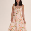 VESTIDO LARGO TIRANTE ESTAMPADO rosa-claro